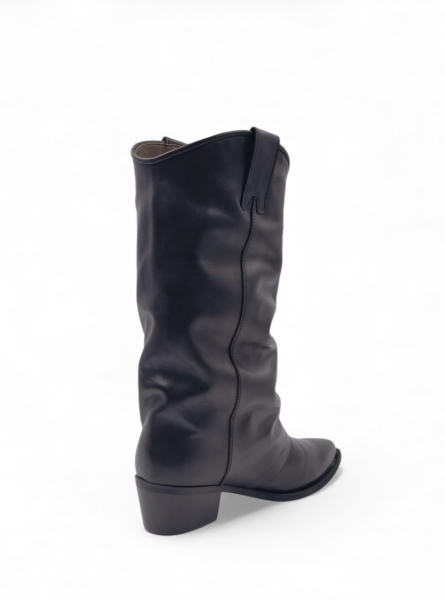 Сапоги демисезонные из натуральной кожи GRANDERA, цвет: Черный 288-11929 (901) купить онлайн