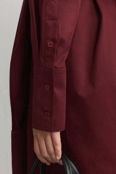 Платье из смесового хлопка TOPTOP, цвет: Бордовый, TTS.011.17060.330 купить онлайн