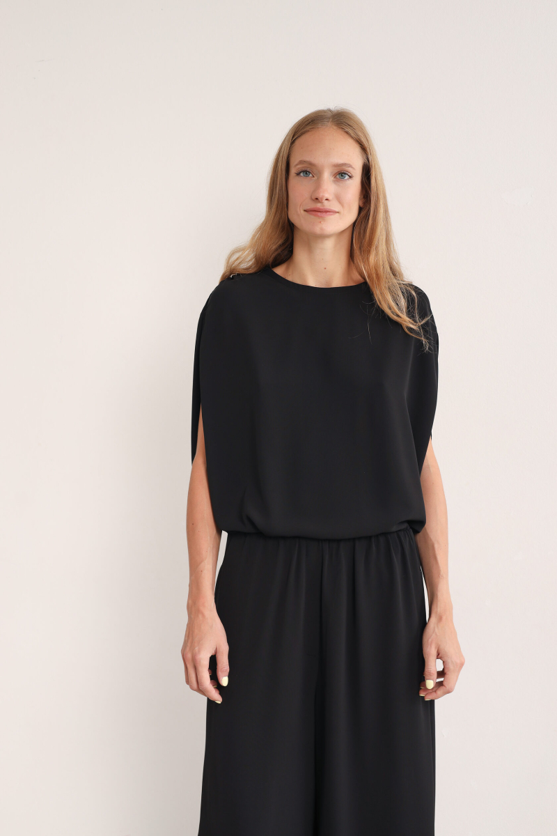 Пелерина fibi black issju, цвет: Черный,  купить онлайн