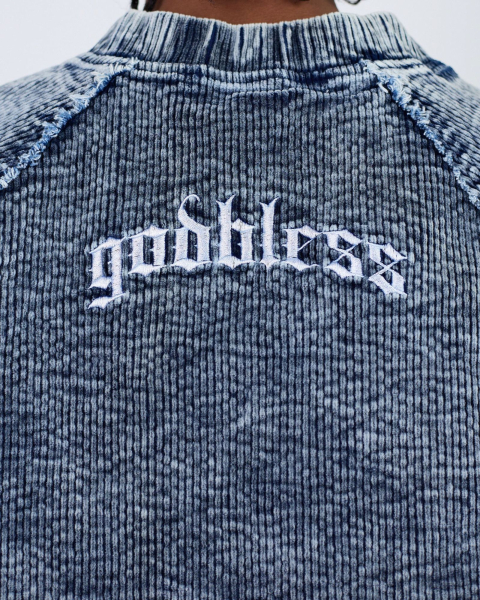 Свитшот OUT SEAMS CROPPED WASHED BLUE ASIA ST 71, цвет: синий, Ast71.swt-seams-crop-blue купить онлайн