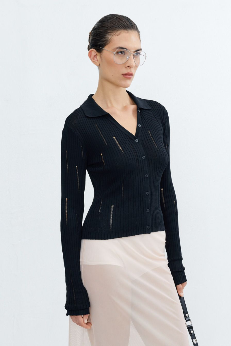 Джемпер из смесовой вискозы TOPTOP, цвет: Черный, TT.020.15341.900 купить онлайн