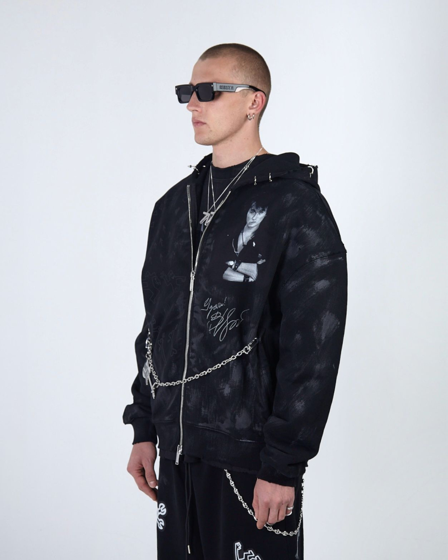 Худи ZIP KINO ХУДИ BAND BLACK ASIA ST 71, цвет: Черный, Ast71.kino-ziphood-band-bl купить онлайн