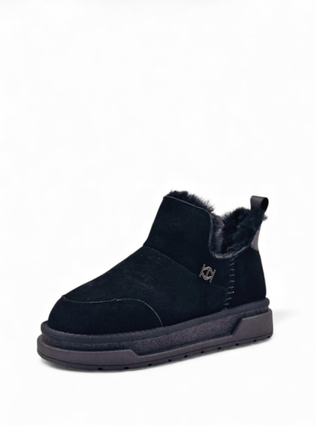 Угги из натуральной замши GRANDERA, цвет: Черный  купить онлайн