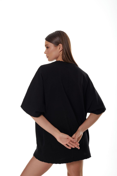 Футболка oversize с рваным эффектом SVYATAYA, цвет: Чёрный, 017989 купить онлайн