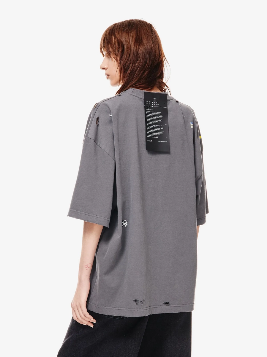 Sticker Pack Футболка Оверсайз p.p.s., цвет: туманный серый, 1039.00.00.GRY1 купить онлайн