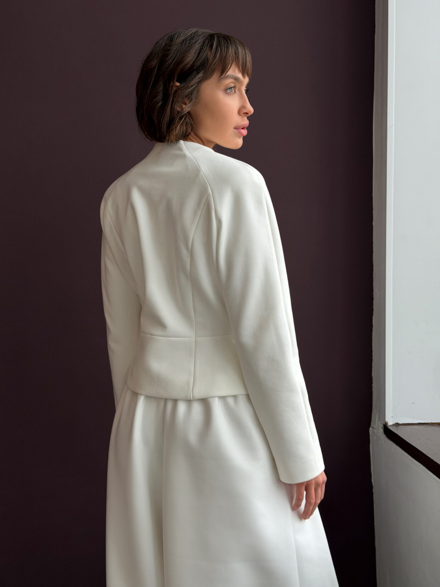 Жакет из замши GARCHIT, цвет: молочный, GARZamJakMol купить онлайн