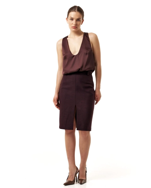 Юбка RICH BORDEAUX COLOR YONS, цвет: Бордовый,  купить онлайн