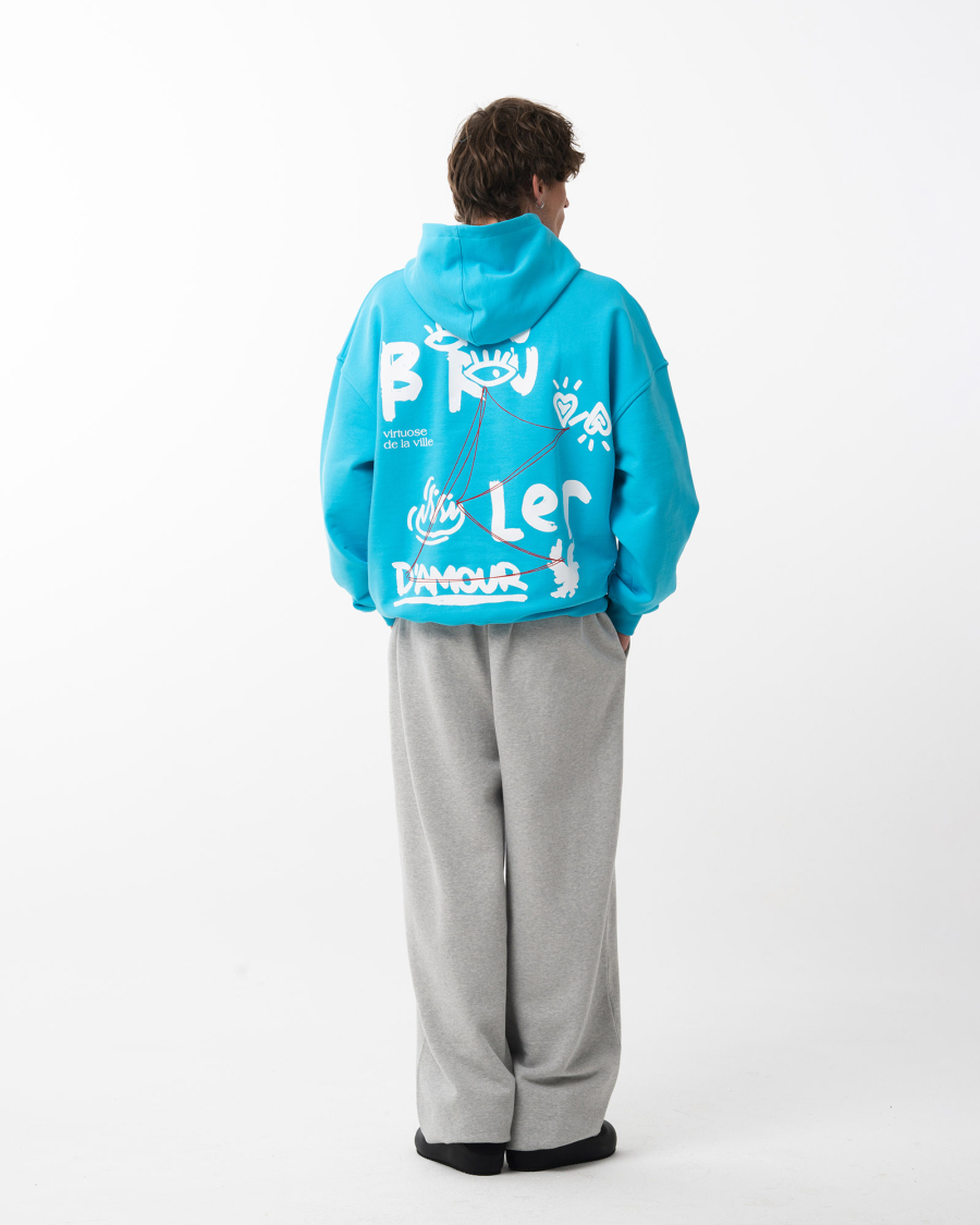 Худи Hoodie "Investigation" Brûler d'Amour, цвет: azure blue, BF2404C-3002-82 купить онлайн
