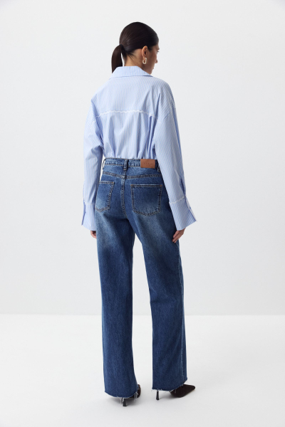 Джинсы с необработанным низом Charmstore, цвет: синий, 401-375101-666 купить онлайн