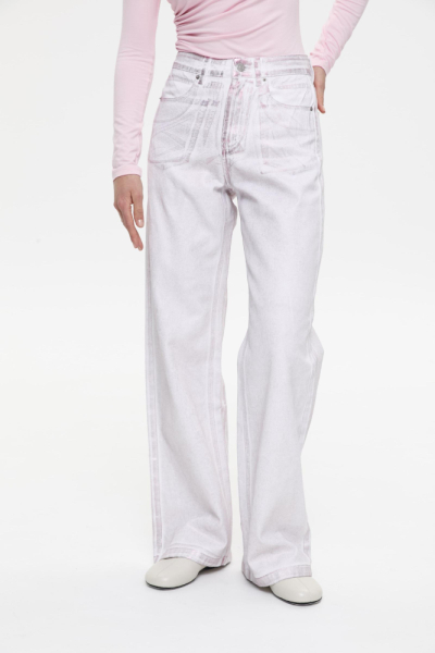 Джинсы с металлизированным покрытием