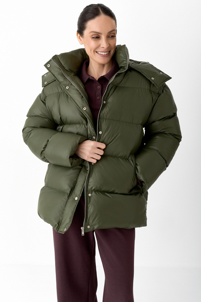 Пуховик с эффектом Puff Ricoco, цвет: оливковый, 7013/2 купить онлайн