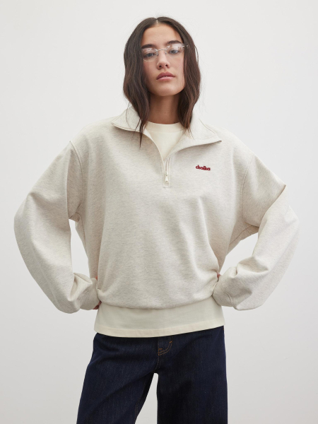 Толстовка футер с вышивкой Chaika, цвет: серый-меланж, SS26HO03-115 купить онлайн