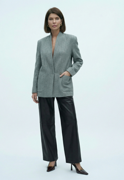 Жакет прямой без лацканов