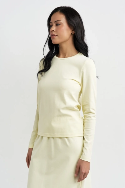 Лонгслив из кулирки Erist store, цвет: Желтый, НФ-00003622 купить онлайн