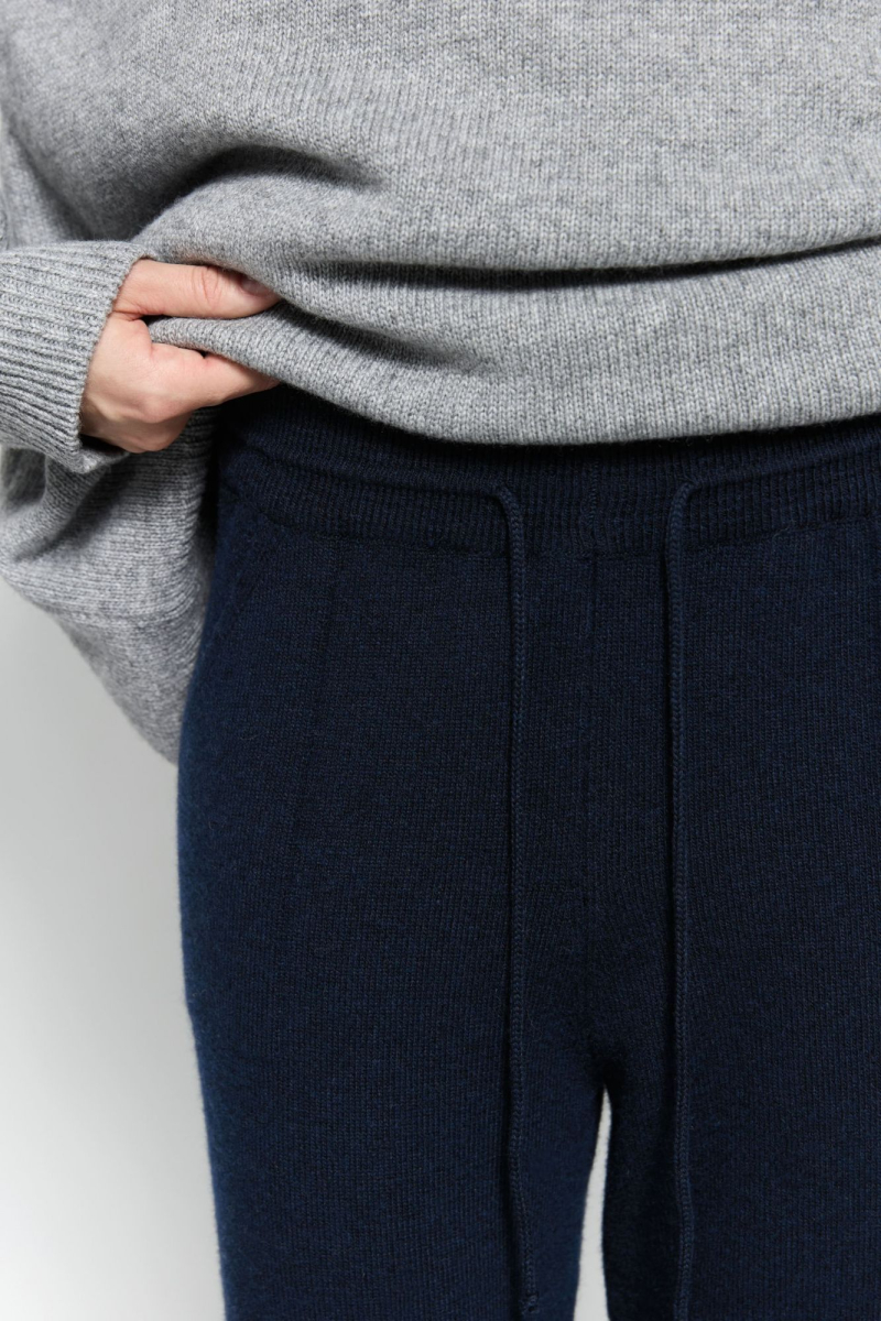 Брюки из смесового кашемира AROUND, цвет: темно-синий, 2811_37C22 купить онлайн