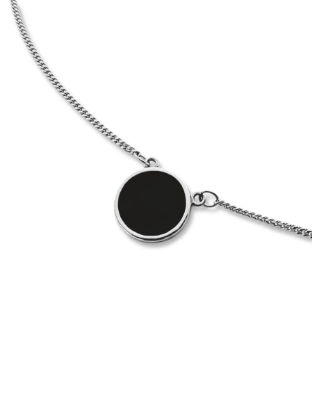 Серебряное колье-чокер "Black" с ониксом SBLESKOM, цвет: серебро, 11288 купить онлайн