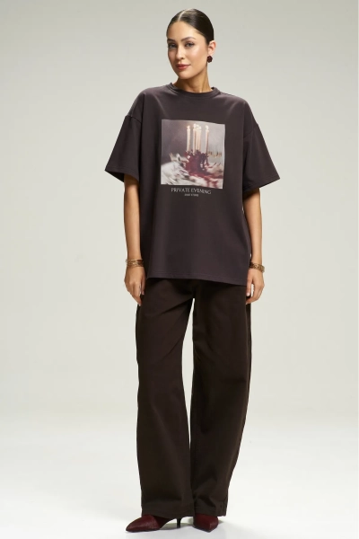 Футболка Private Evening Brown Erist store, цвет: коричневый, НФ-00002912 купить онлайн