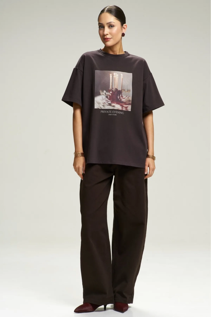 Футболка Private Evening Brown Erist store, цвет: коричневый, НФ-00002912 купить онлайн