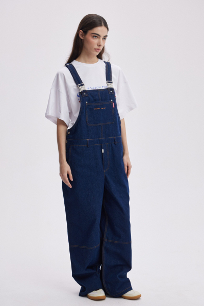 Джинсовый комбинезон SORRY, I’M NOT, цвет: синий,  купить онлайн