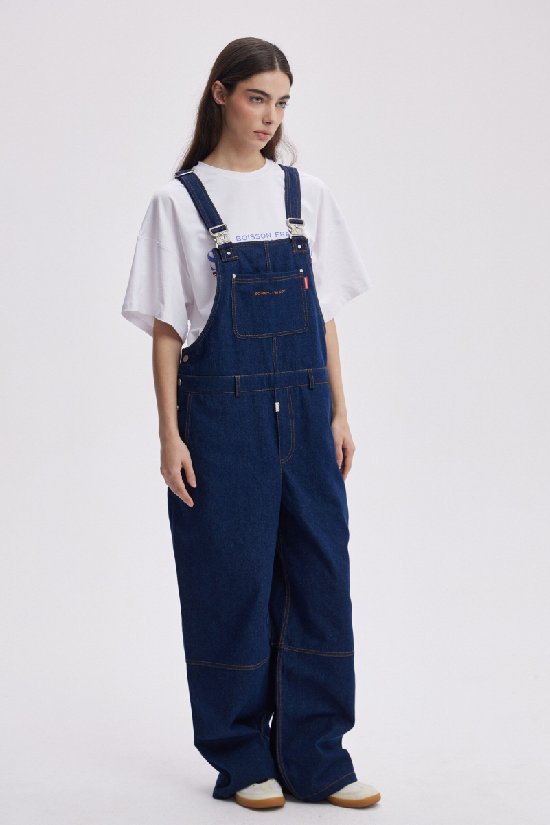 Джинсовый комбинезон SORRY, I’M NOT, цвет: синий,  купить онлайн