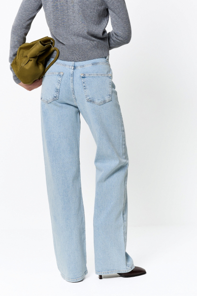 Джинсы прямые с завышенной посадкой Ricoco, цвет: голубой, 3066/2 купить онлайн