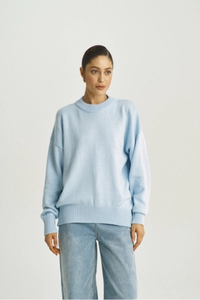 Джемпер Cotton Light Blue Erist store, цвет: светло-голубой, НФ-00000126 купить онлайн