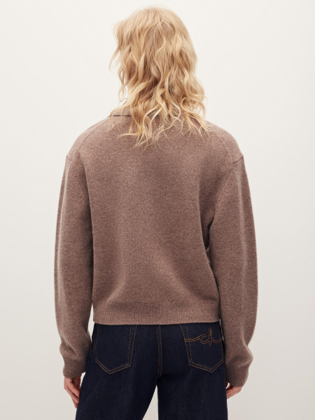 Шерстяной джемпер-поло Chaika, цвет: коричневый, AW25KJ04-45 купить онлайн