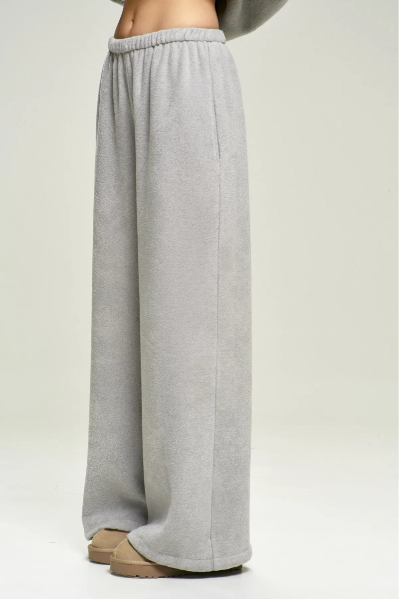 Брюки из плюша с начесом Grey Erist store, цвет: серый, НФ-00002860 купить онлайн