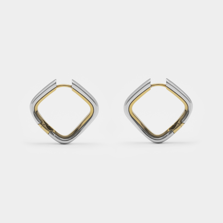 Пластичные ар-деко серьги Erte Darkrain, цвет: серебро, PL3020 купить онлайн