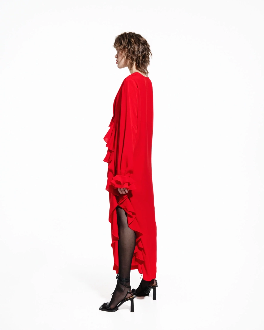 Платье с воланами Anmuse, цвет: красный, RB23W60-RD купить онлайн