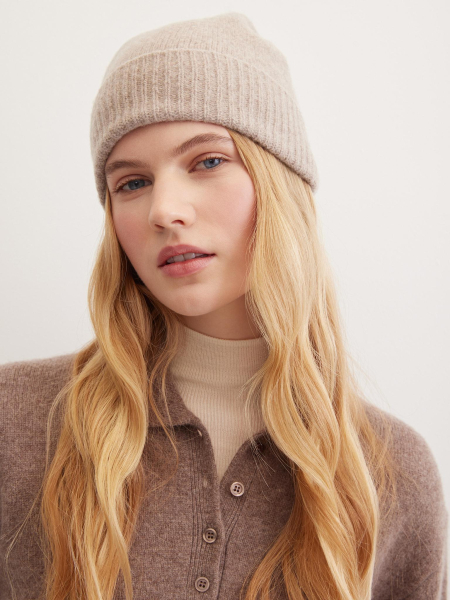 Шапка из шерсти мериноса и кашемира Chaika, цвет: коричневый AW25HT02-45 купить онлайн