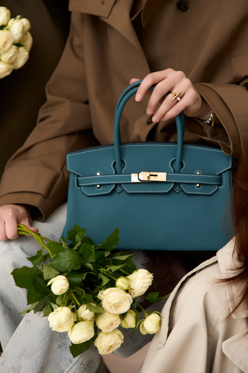 Сумка из зернистой кожи