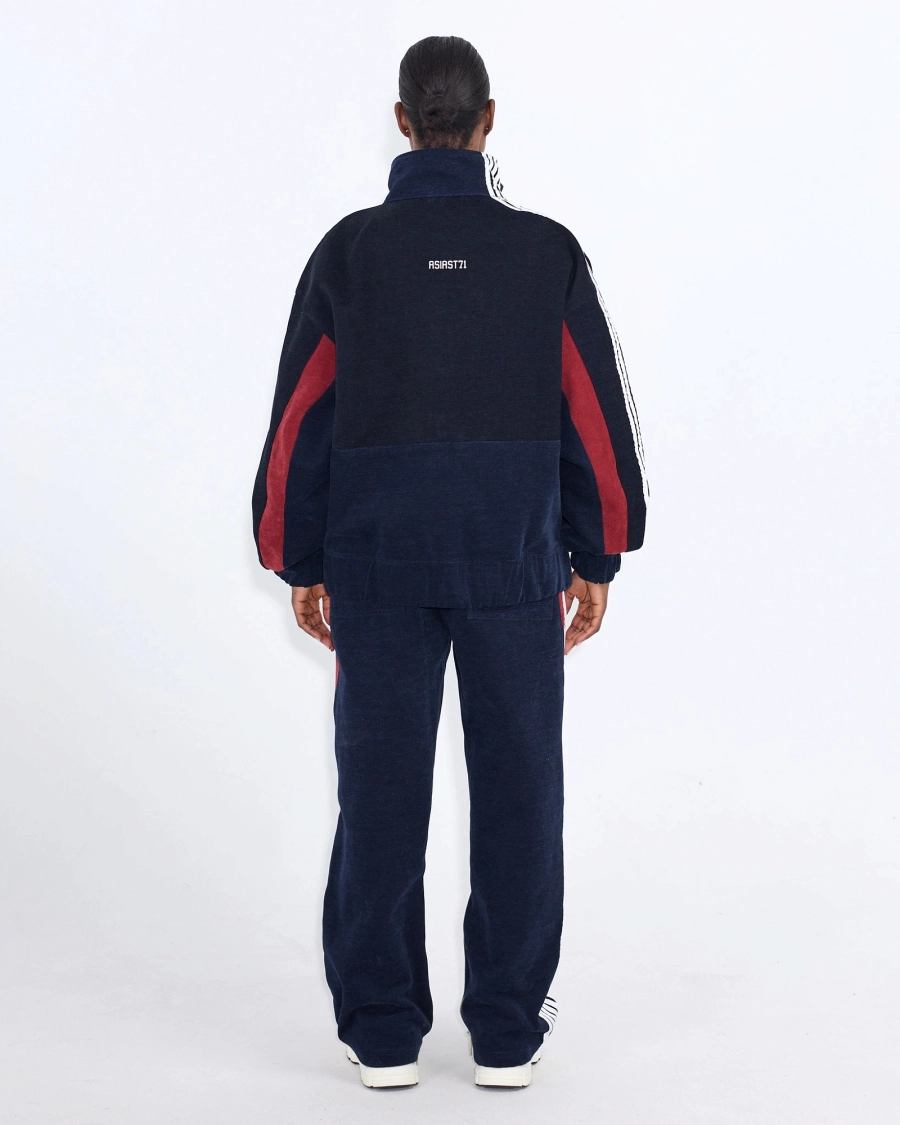 Джоггеры из велюра с лампасами ASIA ST 71, цвет: синий,  купить онлайн