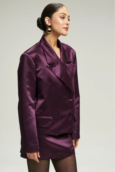 Жакет атласный Plum Erist store, цвет: сливовый, НФ-00002943 купить онлайн