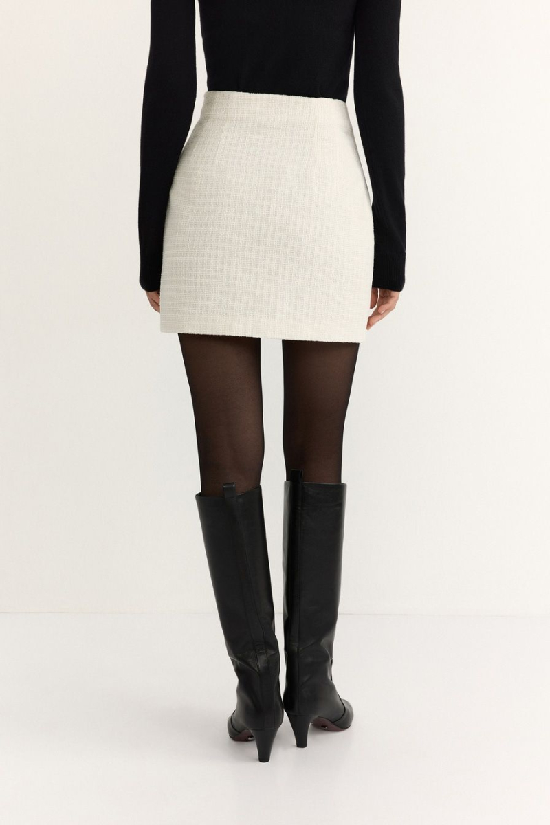 Твидовая юбка TOPTOP, цвет: молочный, TTS.070.19306.120 купить онлайн