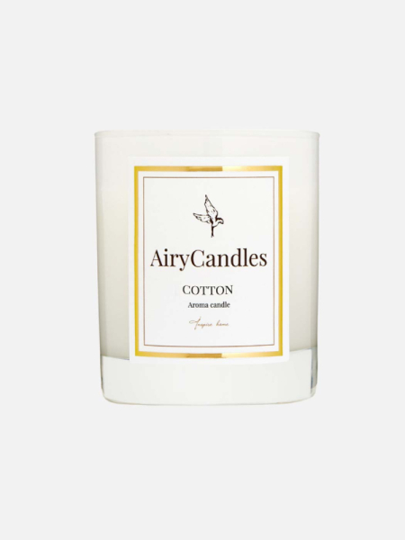 Аромасвеча с деревянным фитилем Cotton, 300 мл