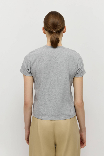 Футболка с винтажным принтом AROUND, цвет: серый меланж, 219_122CE01 купить онлайн