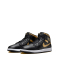 Кроссовки мужские Jordan 1 Mid Black "Metallic Gold"