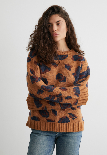 Свитер с леопардовым принтом Marou, цвет: коричневый, mar1_0923_07 купить онлайн