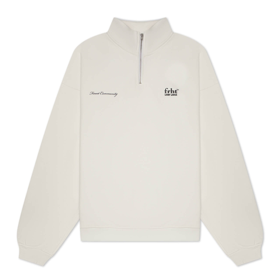 Свитшот FRHT Half-Zip FRHT&OUT OF REACH, цвет: Milk, SWTHLFZIPMLK купить онлайн