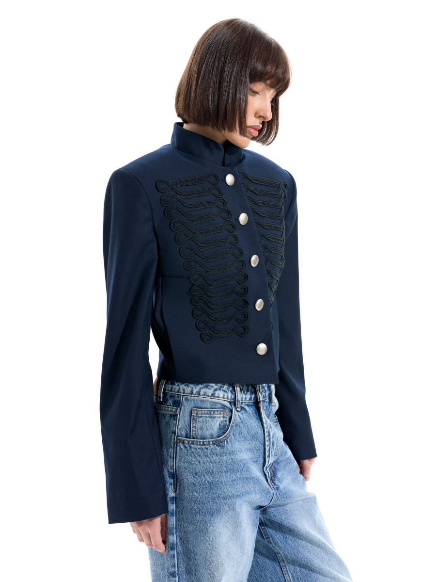 Гусарский жакет ANOTHER SELECT, цвет: синий, 00197 купить онлайн