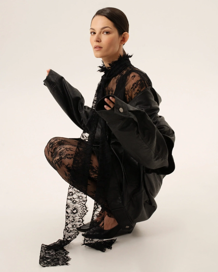 Легинсы из кружева Anmuse, цвет: Черный, LG24W122-BLC купить онлайн