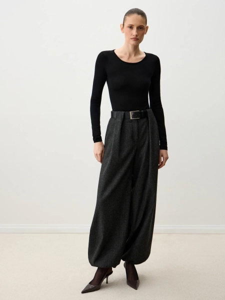 Боди из шерсти мериноса ANNA PEKUN, цвет: Черный, 32.1333.900 купить онлайн