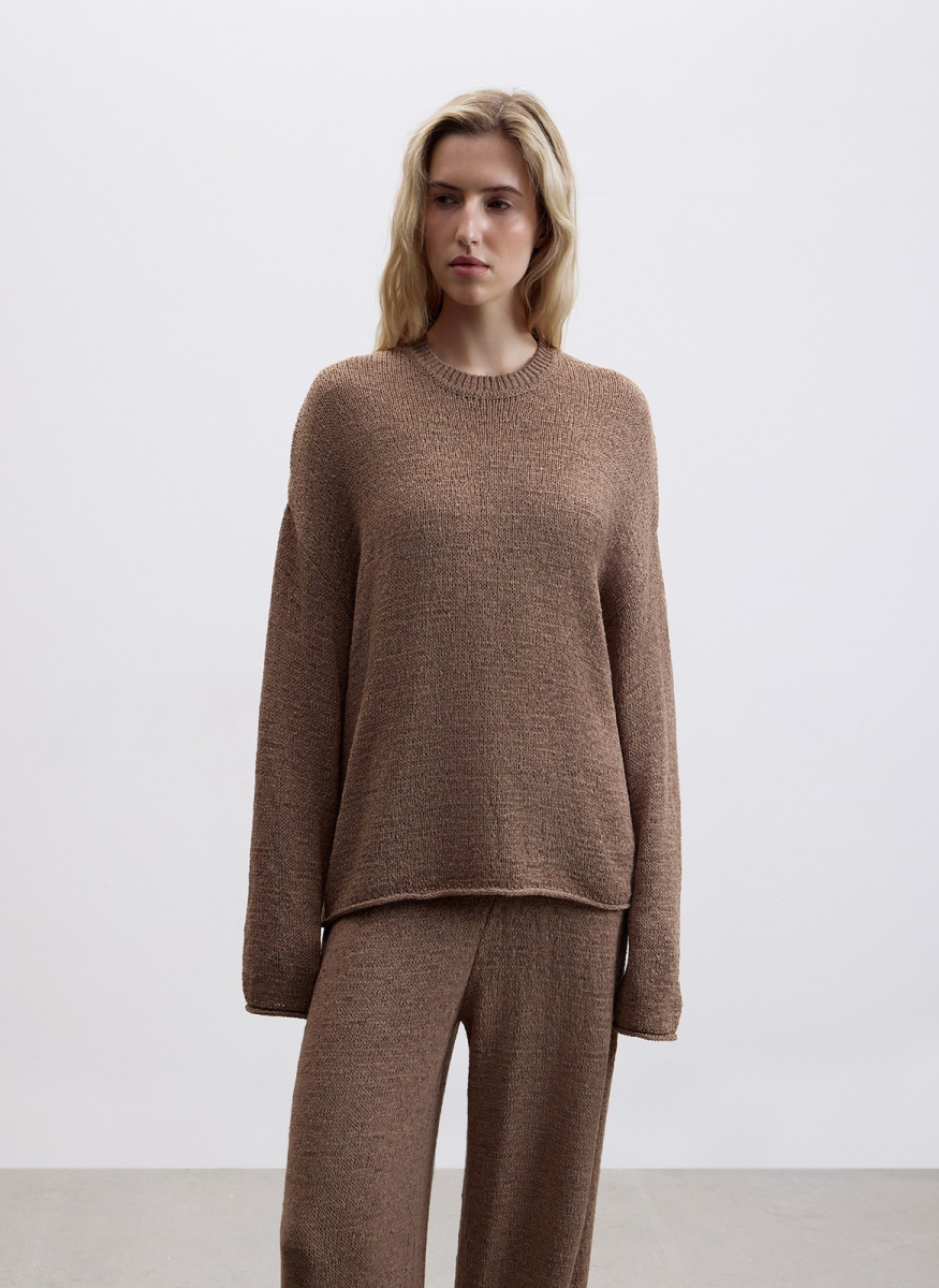 Джемпер ажурной вязки