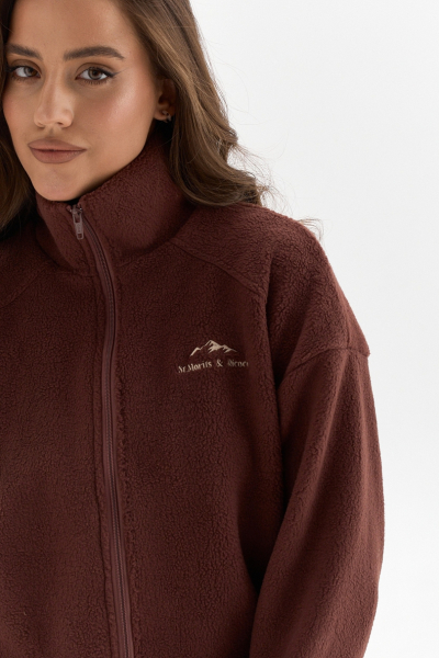 Толстовка из трикотажа teddy Alpine Ricoco, цвет: шоколадный, 7025/2 купить онлайн