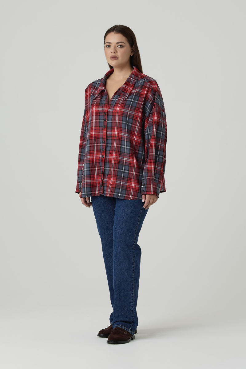 Рубашка оверсайз в клетку