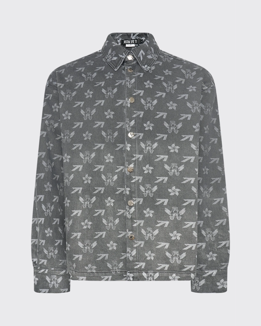 Рубашка с градиентом МОНОГРАМА ASIA ST 71, цвет: серый, Ast71.shirt-gradient-mngrm-grey купить онлайн