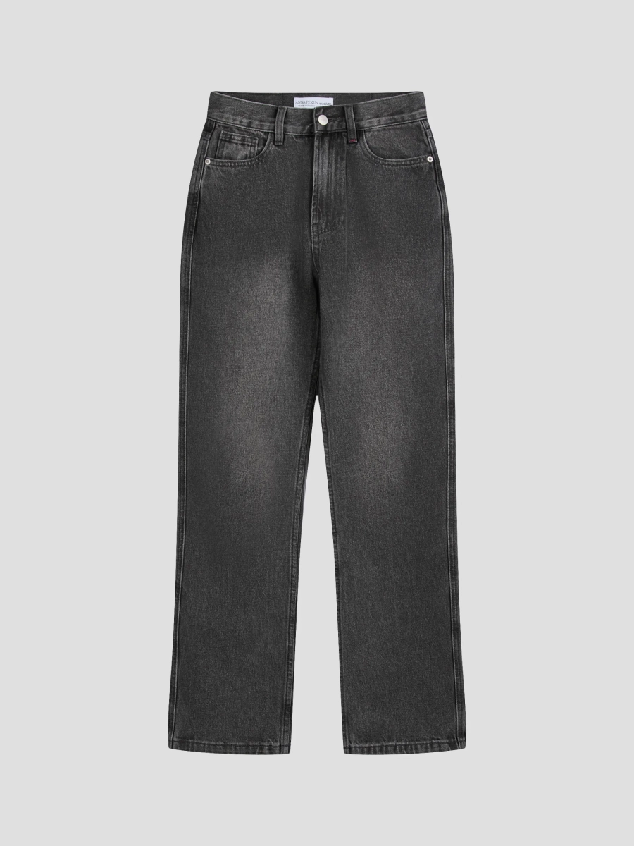 Джинсы прямые ANNA PEKUN, цвет: серый,  купить онлайн