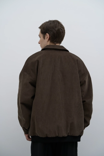 Куртка-бомбер Cotton Velvet из итальянского вельвета с утеплителем BUCHNER, цвет: Черный, CO0123007BL со скидкой купить онлайн