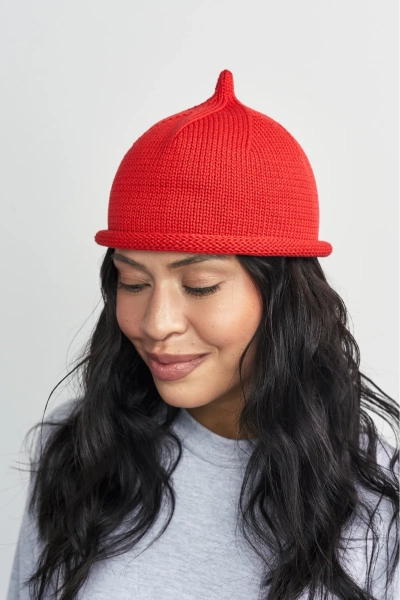 Шапка желудь из хлопка Erist store, цвет: красный НФ-00003335 купить онлайн